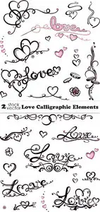 Vectors - Love Calligraphic Elements