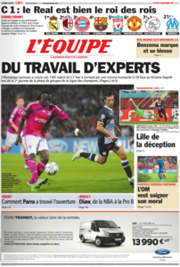 L'Equipe du Mercredi 28 Septembre 2011