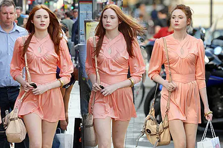Karen Gillan - Oxford street in London 9-3-10