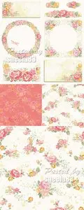 Floral Cards & Patterns Vector