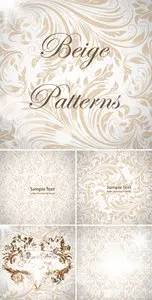 Beige Patterns Vector 2