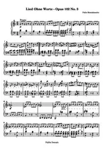 Mendelssohn-BartholdyF - Lied Ohne Worte - Opus 102, No. 3