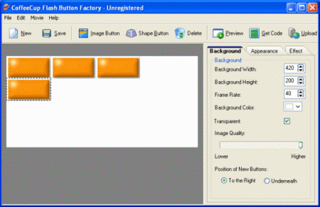 CoffeeCup Flash Button Factory 7.0