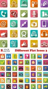 Vectors - Different Flat Icons 3