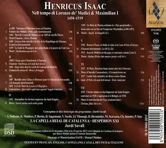 Jordi Savall, Hesperion XXI, La Capella Reial de Catalunya - Henricus Isaac: Nell tempo di Lorenzo de Medici (2017)