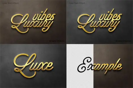 Golden Text Effect for Photoshop