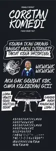 Coretan Komedi - Brush Font