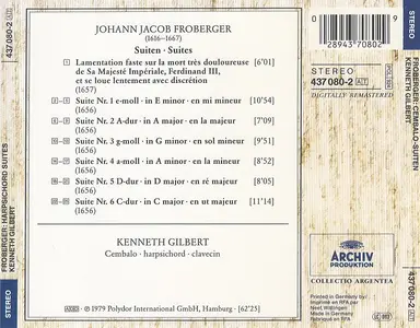 Kenneth Gilbert - Johann Jacob Froberger: Cembalo-Suiten (1993)