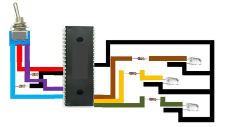 Limit/toggle/touch/tilt switches/modules with PIC16F877A MCU