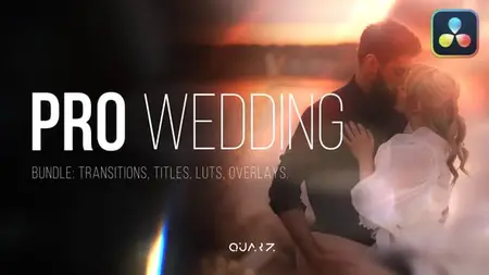 Pro Wedding Bundle for Davinci Resolve - Transitions, Titles, LUTs, Overlays 57212944