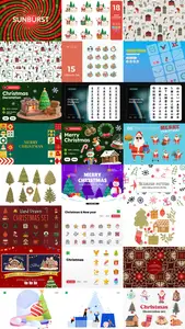 24 Christmas and Happy New Year Design Elements Bundle 8