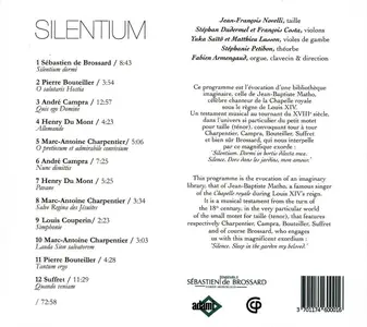 Jean-François Novelli, Fabien Armengaud, Ensemble Sébastien de Brossard - Silentium: Motets pour la Taille (2018)