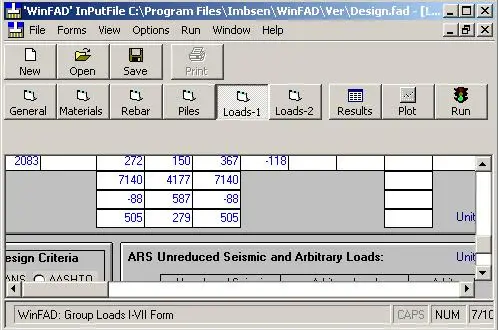 Imbsen WinFAD v4.0 - Footing Analysis and Design