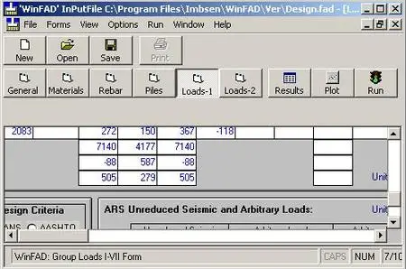 Imbsen WinFAD v4.0 - Footing Analysis and Design