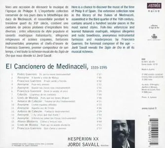 Jordi Savall, Hespèrion XX - El Cancionero de Medinaceli 1535-1595 (2002)