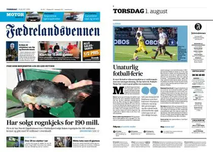 Fædrelandsvennen – 01. august 2019