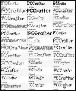 PC Crafter/Provo Craft Scrap Fonts