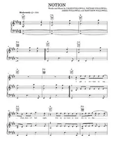 Notion - Kings of Leon (Piano-Vocal-Guitar)