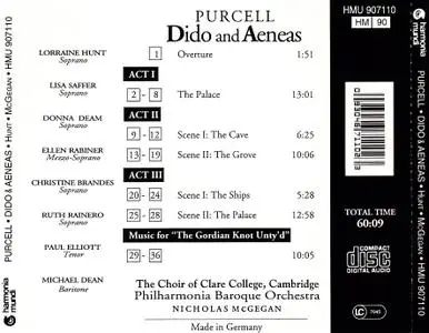 Nicholas McGegan, Philharmonia Baroque Orchestra - Purcell: Dido and Aeneas & Music for The Gordian Knot Unty'd  (1994)