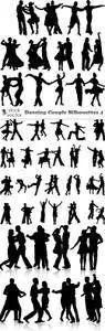 Vectors - Dancing Couple Silhouettes 4