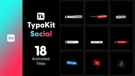 Typo Kit Social Titles for After Effects 44546045
