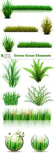 Vectors - Green Grass Elements