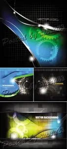 Dark Abstract Backgrounds Vector 2