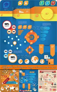 Infographic and diagram design elements vector set 49