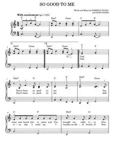 So good to me - Darrell Evans (Easy Piano)