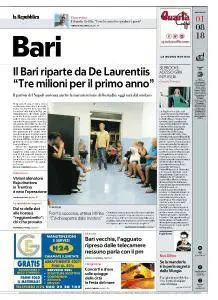 la Repubblica Bari - 1 Agosto 2018