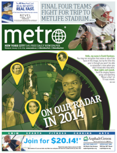 Metro [USA - New York], 17. January 2014