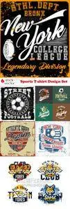 Vectors - Sports T-shirt Design Set