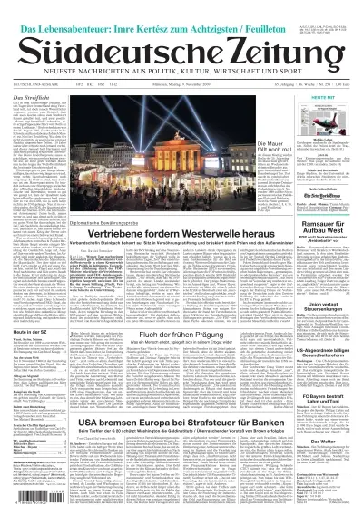 Sueddeutsche Zeitung vom 09.11.2009
