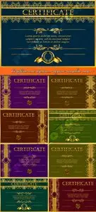 Certificate and diploma elegant template vector 7