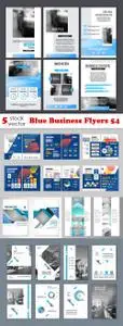 Vectors - Blue Business Flyers 54