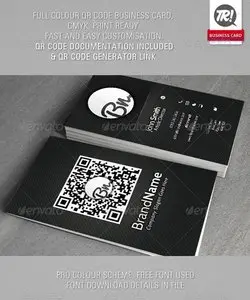 GraphicRiver Dark Carbon Custom QR Code Business Card