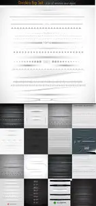25 Vector Web Dividers Set 2