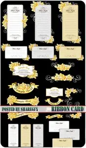 Stock Vector - Ribbon card 1805