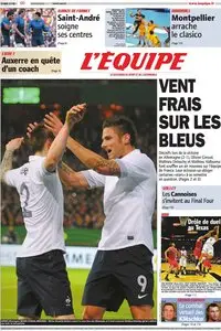 L'Equipe Edition du Vendredi 2 Mars 2012