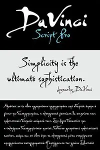 PF DaVinci Script Pro Font Family