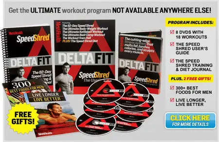 Men's Health DeltaFit SpeedShred - Best At Home Workouts Without Exercise Equipment