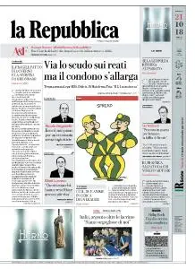 la Repubblica - 21 Ottobre 2018