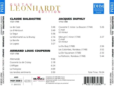 Gustav Leonhardt - Balbastre, Armand-Louis Couperin, Duphly: Works for Harpsichord (1995)