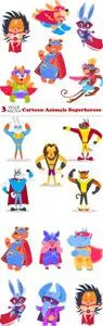 Vectors - Cartoon Animals Superheroes