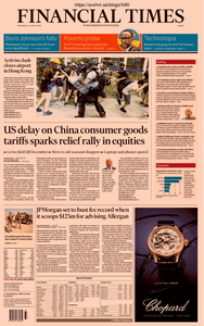 Financial Times Europe – 14 August 2019