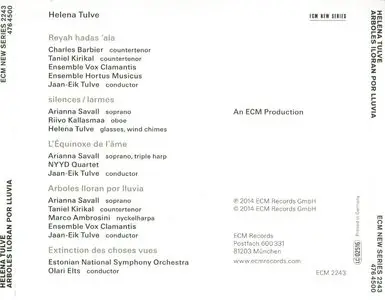 Helena Tulve - Arboles Lloran Por Lluvia (2014) {ECM New Series}