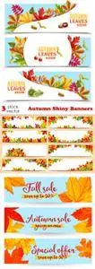 Vectors - Autumn Shiny Banners