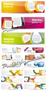Stylish Glossy Banners Vector
