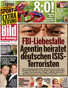 Bild am Sonntag, 15. Februar 2015