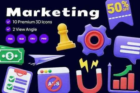 Marketing 3D Icon